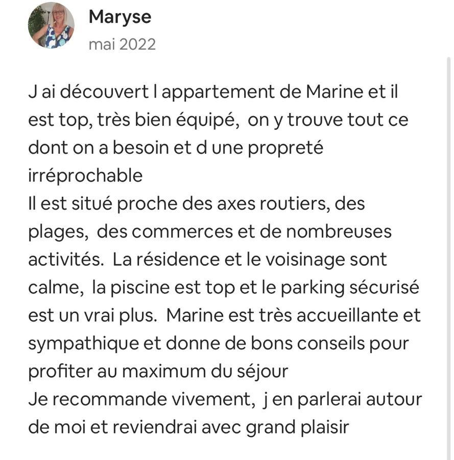 Appartement 2 pièces en rez de jardin avec parking et piscine Villeneuve-Loubet Extérieur photo